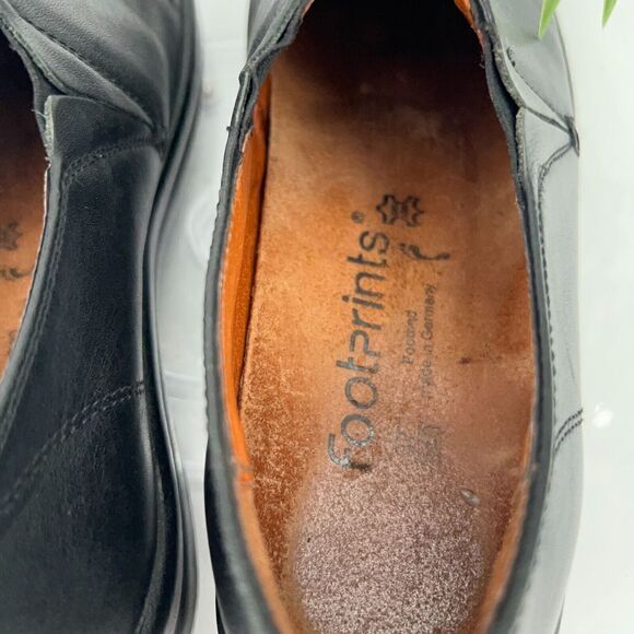 Footprint by Birkenstock Loafers Women's Size 37 6 Narrow Black Leather Shoes - Picture 9 of 14